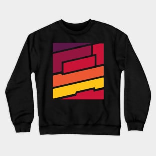 Abstract pop art, colors, fire, geometric elements, legos Crewneck Sweatshirt